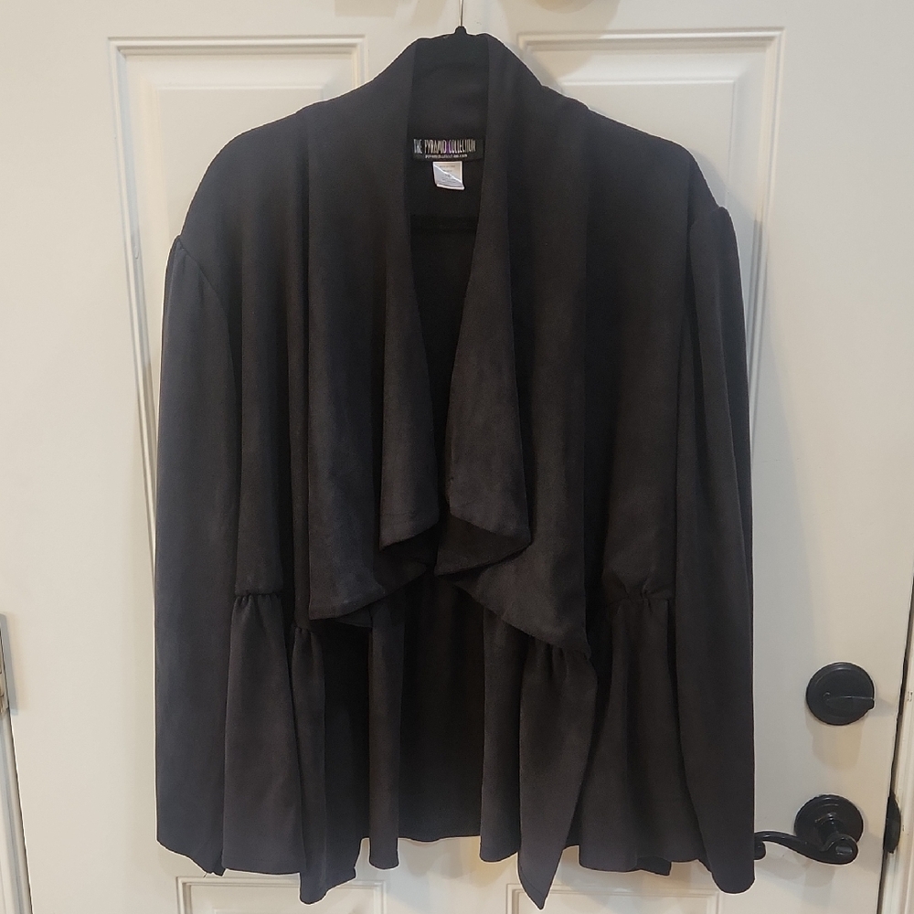 Black Open Front Jacket - Picture 2 of 4
